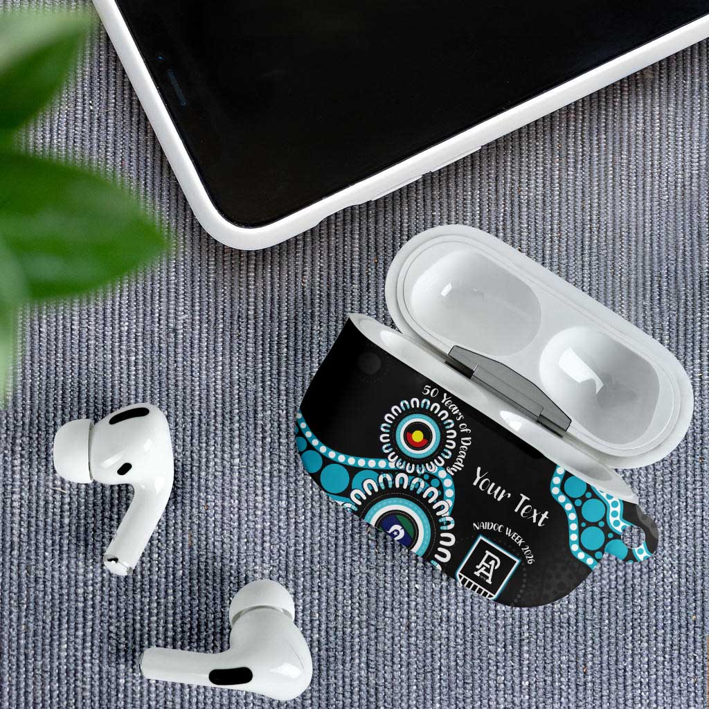 Port Adelaide NAIDOC 2026 Personalised AirPods Case 50 Years of Deadly Aboriginal Art