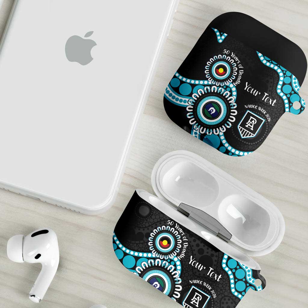Port Adelaide NAIDOC 2026 Personalised AirPods Case 50 Years of Deadly Aboriginal Art