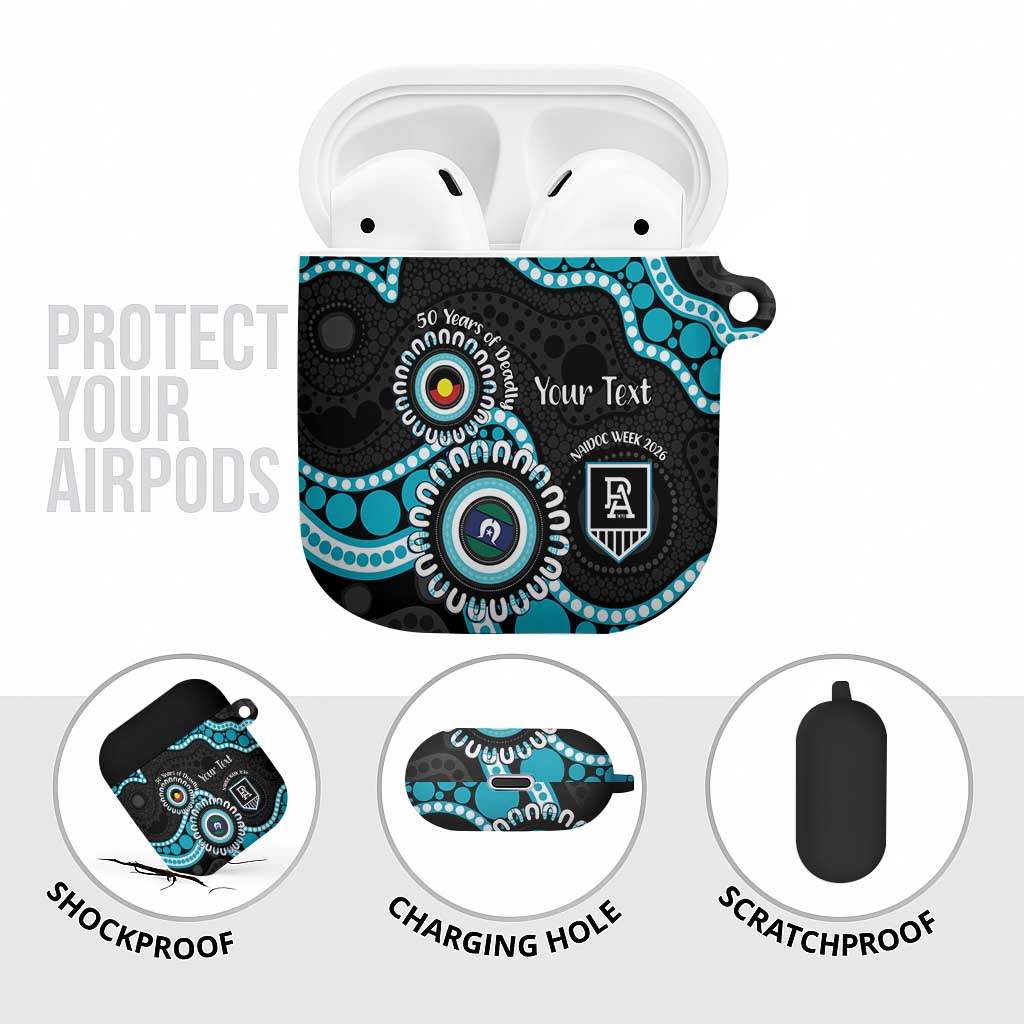 Port Adelaide NAIDOC 2026 Personalised AirPods Case 50 Years of Deadly Aboriginal Art