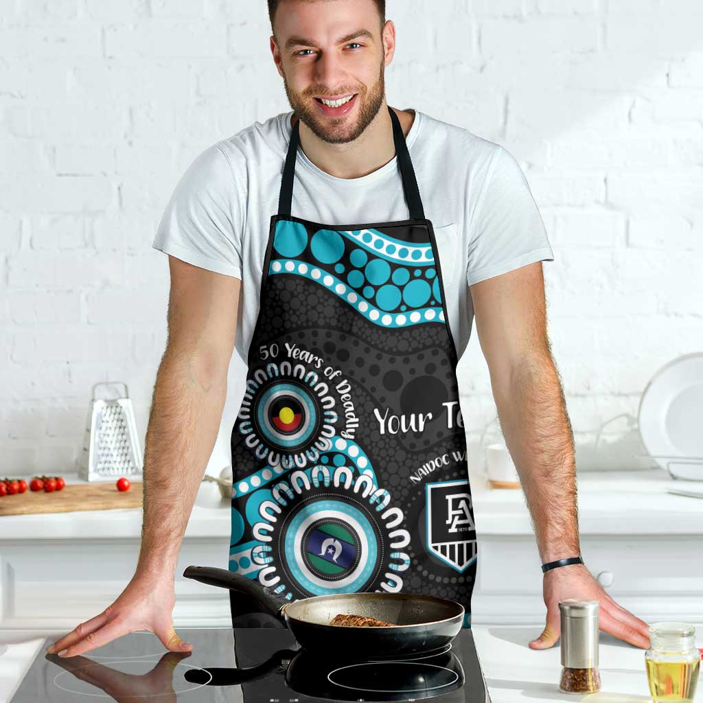 Port Adelaide NAIDOC 2026 Personalised Apron 50 Years of Deadly Aboriginal Art