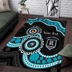 Port Adelaide NAIDOC 2026 Personalised Area Rug 50 Years of Deadly Aboriginal Art