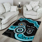 Port Adelaide NAIDOC 2026 Personalised Area Rug 50 Years of Deadly Aboriginal Art
