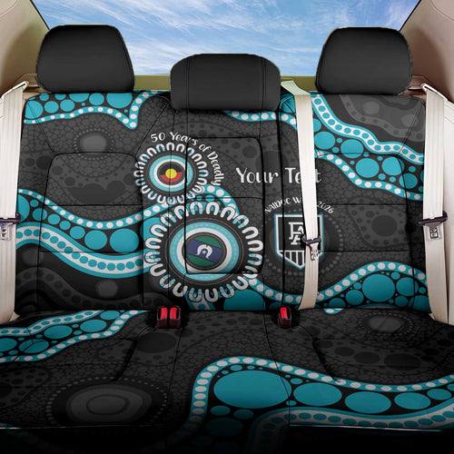 Port Adelaide NAIDOC 2026 Personalised Back Car Seat Cover 50 Years of Deadly Aboriginal Art