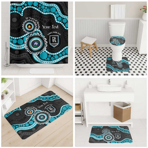 Port Adelaide NAIDOC 2026 Personalised Bathroom Set 50 Years of Deadly Aboriginal Art