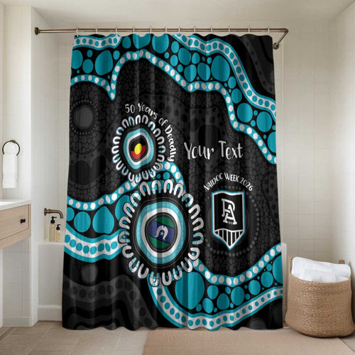 Port Adelaide NAIDOC 2026 Personalised Bathroom Set 50 Years of Deadly Aboriginal Art
