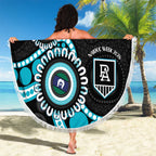 Port Adelaide NAIDOC 2026 Personalised Beach Blanket 50 Years of Deadly Aboriginal Art