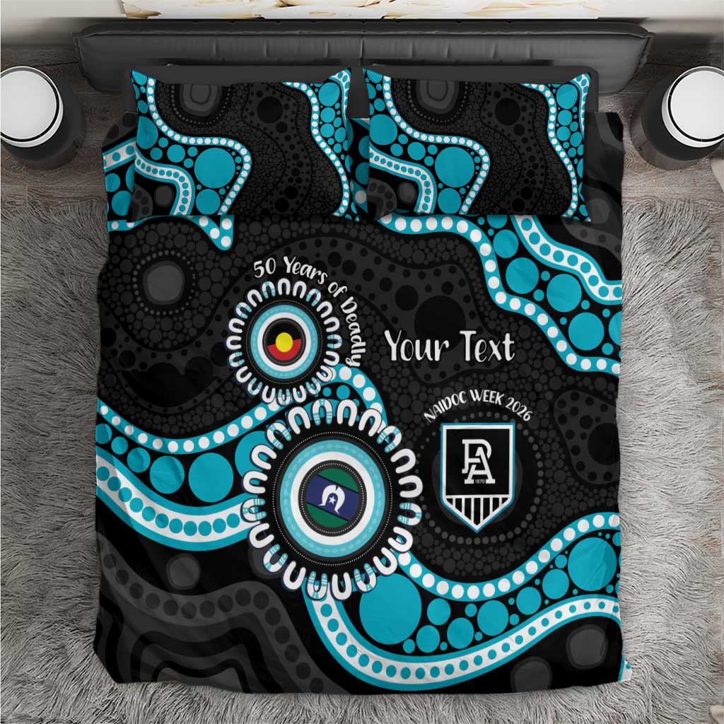 Port Adelaide NAIDOC 2026 Personalised Bedding Set 50 Years of Deadly Aboriginal Art