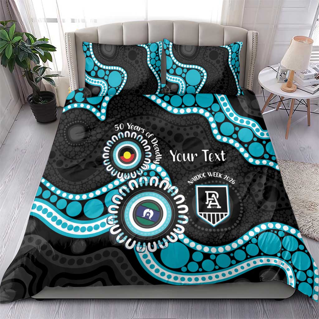 Port Adelaide NAIDOC 2026 Personalised Bedding Set 50 Years of Deadly Aboriginal Art