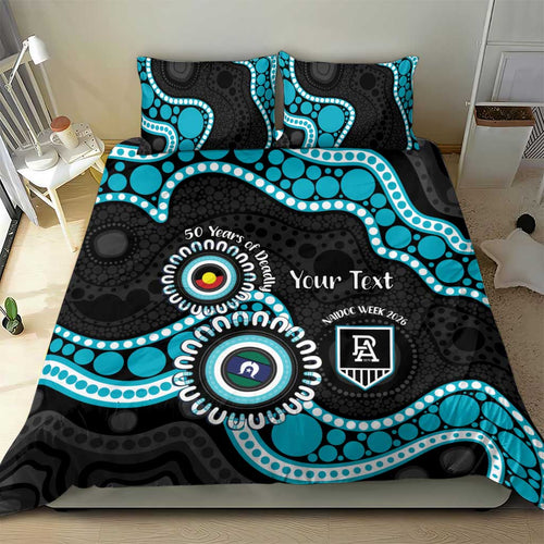 Port Adelaide NAIDOC 2026 Personalised Bedding Set 50 Years of Deadly Aboriginal Art