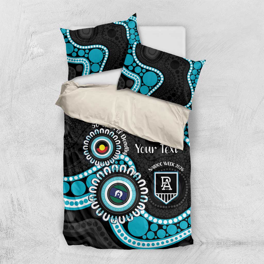 Port Adelaide NAIDOC 2026 Personalised Bedding Set 50 Years of Deadly Aboriginal Art