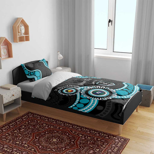 Port Adelaide NAIDOC 2026 Personalised Bedding Set 50 Years of Deadly Aboriginal Art