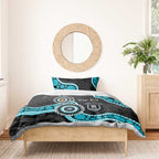 Port Adelaide NAIDOC 2026 Personalised Bedding Set 50 Years of Deadly Aboriginal Art