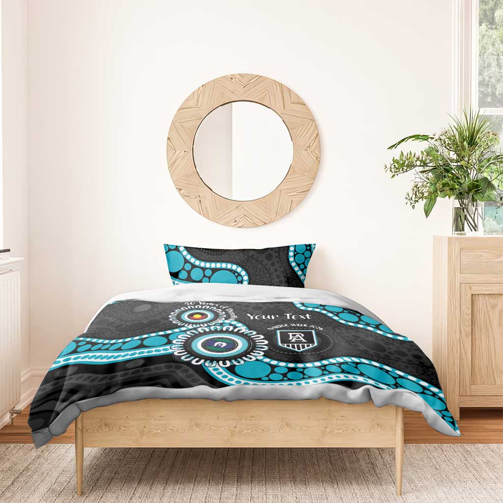 Port Adelaide NAIDOC 2026 Personalised Bedding Set 50 Years of Deadly Aboriginal Art