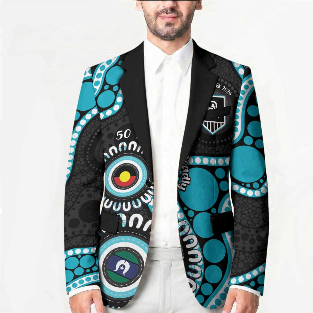 Port Adelaide NAIDOC 2026 Personalised Blazer 50 Years of Deadly Aboriginal Art