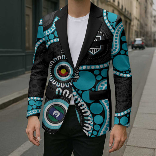 Port Adelaide NAIDOC 2026 Personalised Blazer 50 Years of Deadly Aboriginal Art