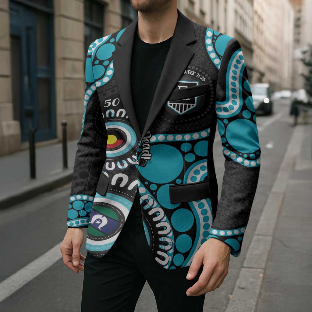 Port Adelaide NAIDOC 2026 Personalised Blazer 50 Years of Deadly Aboriginal Art