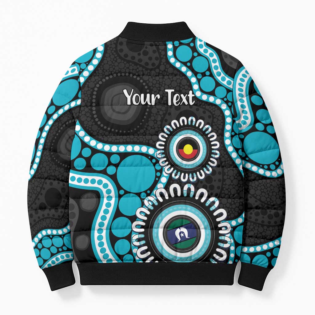 Port Adelaide NAIDOC 2026 Personalised Bomber Puffer Jacket 50 Years of Deadly Aboriginal Art