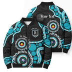 Port Adelaide NAIDOC 2026 Personalised Bomber Puffer Jacket 50 Years of Deadly Aboriginal Art