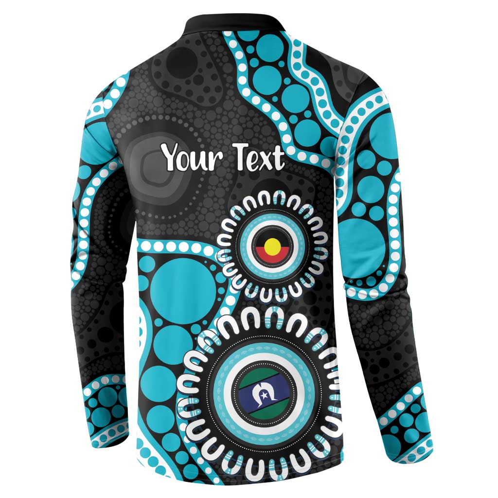 Port Adelaide NAIDOC 2026 Personalised Button Sweatshirt 50 Years of Deadly Aboriginal Art