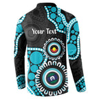 Port Adelaide NAIDOC 2026 Personalised Button Sweatshirt 50 Years of Deadly Aboriginal Art