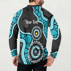 Port Adelaide NAIDOC 2026 Personalised Button Sweatshirt 50 Years of Deadly Aboriginal Art