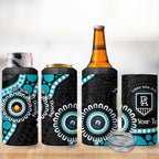 Port Adelaide NAIDOC 2026 Personalised 4 in 1 Can Cooler Tumbler 50 Years of Deadly Aboriginal Art