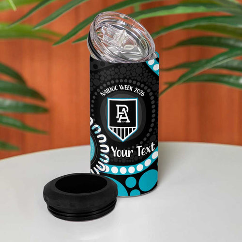 Port Adelaide NAIDOC 2026 Personalised 4 in 1 Can Cooler Tumbler 50 Years of Deadly Aboriginal Art