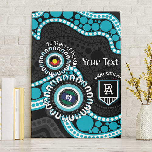 Port Adelaide NAIDOC 2026 Personalised Canvas Wall Art 50 Years of Deadly Aboriginal Art