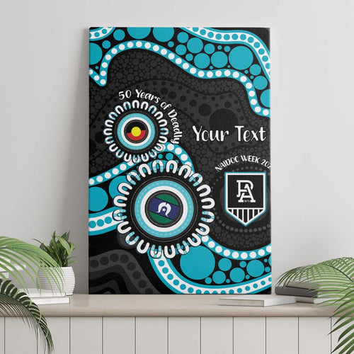 Port Adelaide NAIDOC 2026 Personalised Canvas Wall Art 50 Years of Deadly Aboriginal Art