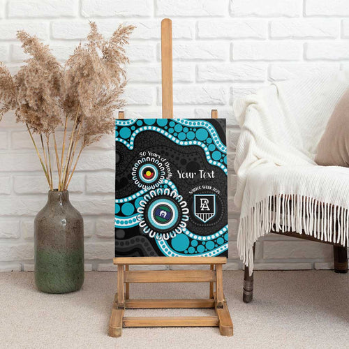 Port Adelaide NAIDOC 2026 Personalised Canvas Wall Art 50 Years of Deadly Aboriginal Art