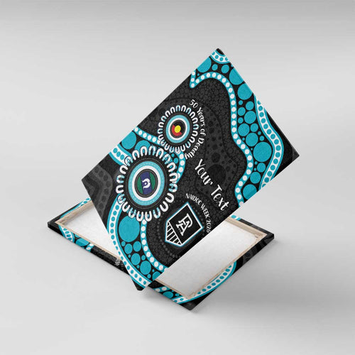 Port Adelaide NAIDOC 2026 Personalised Canvas Wall Art 50 Years of Deadly Aboriginal Art