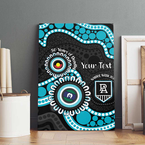 Port Adelaide NAIDOC 2026 Personalised Canvas Wall Art 50 Years of Deadly Aboriginal Art