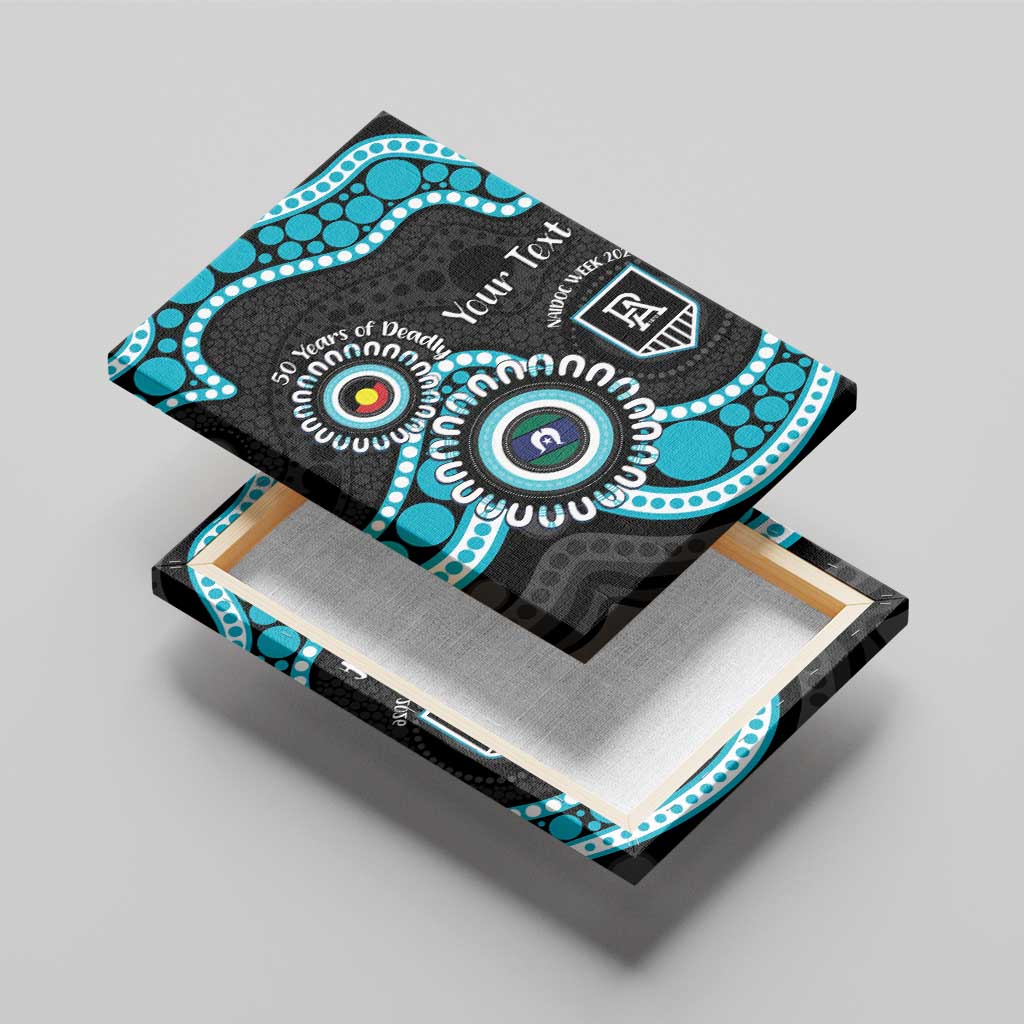 Port Adelaide NAIDOC 2026 Personalised Canvas Wall Art 50 Years of Deadly Aboriginal Art