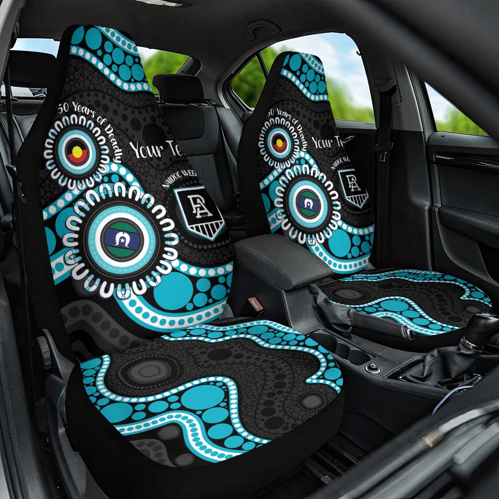 Port Adelaide NAIDOC 2026 Personalised Car Seat Cover 50 Years of Deadly Aboriginal Art