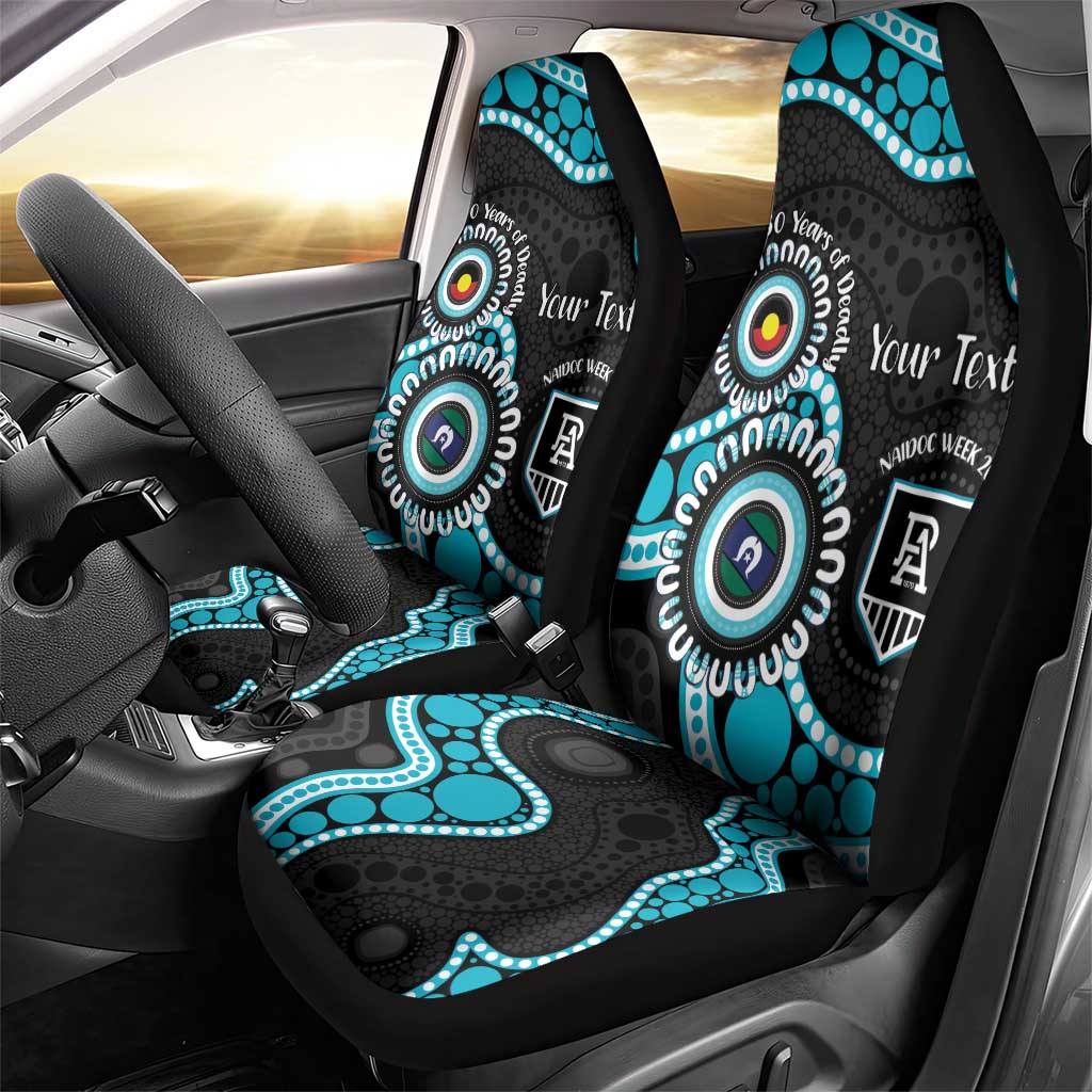 Port Adelaide NAIDOC 2026 Personalised Car Seat Cover 50 Years of Deadly Aboriginal Art