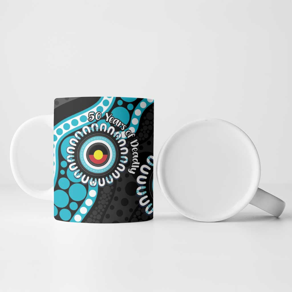 Port Adelaide NAIDOC 2026 Personalised Ceramic Mug 50 Years of Deadly Aboriginal Art