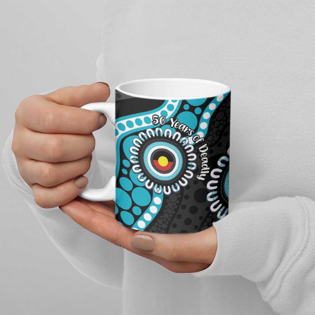 Port Adelaide NAIDOC 2026 Personalised Ceramic Mug 50 Years of Deadly Aboriginal Art