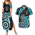 Port Adelaide NAIDOC 2026 Personalised Couples Matching Summer Maxi Dress and Hawaiian Shirt 50 Years of Deadly Aboriginal Art
