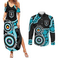 Port Adelaide NAIDOC 2026 Personalised Couples Matching Summer Maxi Dress and Long Sleeve Button Shirt 50 Years of Deadly Aboriginal Art