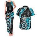 Port Adelaide NAIDOC 2026 Personalised Couples Matching Tank Maxi Dress and Hawaiian Shirt 50 Years of Deadly Aboriginal Art