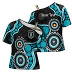 Port Adelaide NAIDOC 2026 Personalised Cross Shoulder Shirt 50 Years of Deadly Aboriginal Art