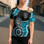 Port Adelaide NAIDOC 2026 Personalised Cross Shoulder Shirt 50 Years of Deadly Aboriginal Art