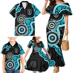 Port Adelaide NAIDOC 2026 Personalised Family Matching Mermaid Dress and Hawaiian Shirt 50 Years of Deadly Aboriginal Art