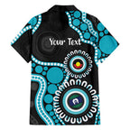 Port Adelaide NAIDOC 2026 Personalised Family Matching Off The Shoulder Long Sleeve Dress and Hawaiian Shirt 50 Years of Deadly Aboriginal Art