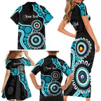 Port Adelaide NAIDOC 2026 Personalised Family Matching Short Sleeve Bodycon Dress and Hawaiian Shirt 50 Years of Deadly Aboriginal Art