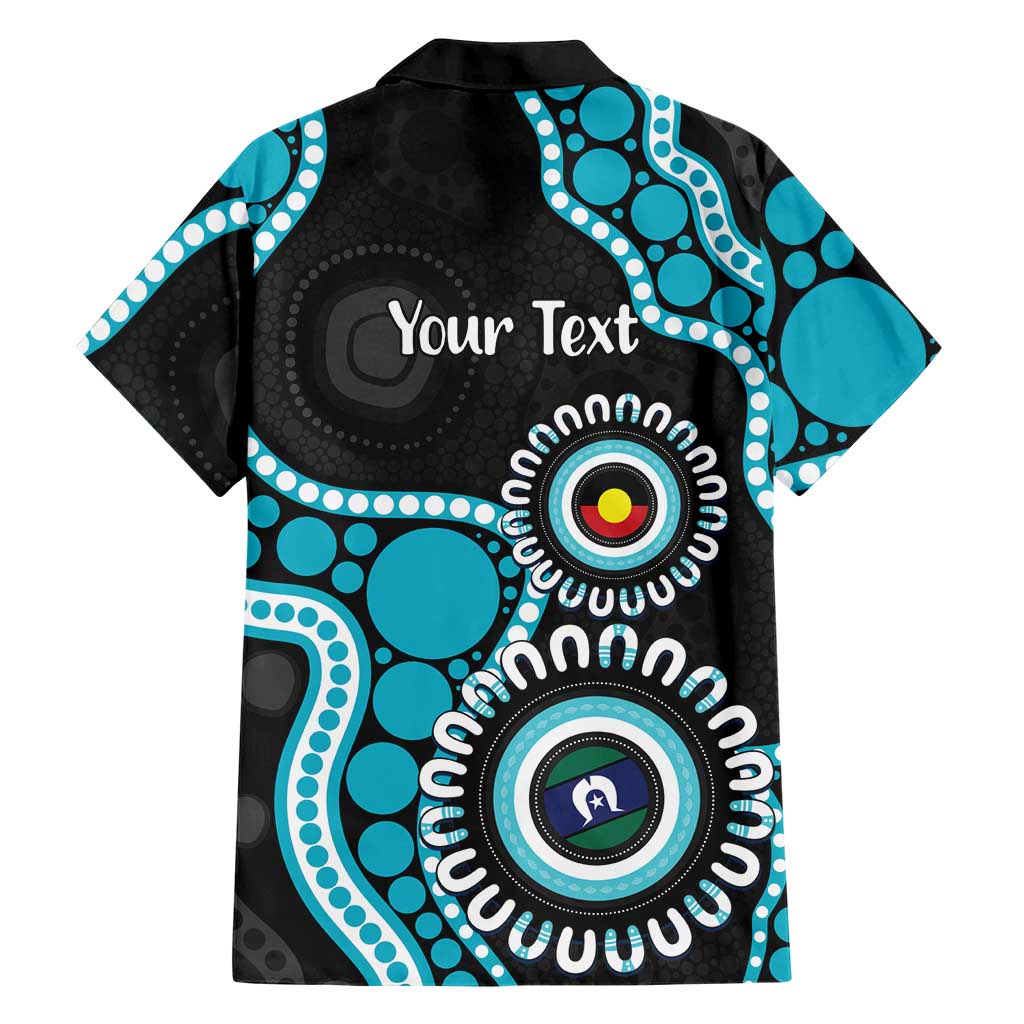 Port Adelaide NAIDOC 2026 Personalised Family Matching Short Sleeve Bodycon Dress and Hawaiian Shirt 50 Years of Deadly Aboriginal Art