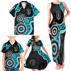 Port Adelaide NAIDOC 2026 Personalised Family Matching Tank Maxi Dress and Hawaiian Shirt 50 Years of Deadly Aboriginal Art