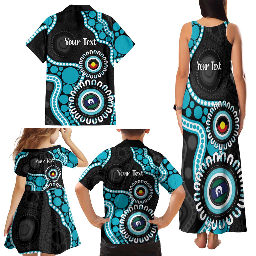 Port Adelaide NAIDOC 2026 Personalised Family Matching Tank Maxi Dress and Hawaiian Shirt 50 Years of Deadly Aboriginal Art