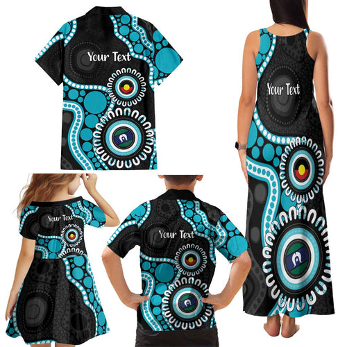 Port Adelaide NAIDOC 2026 Personalised Family Matching Tank Maxi Dress and Hawaiian Shirt 50 Years of Deadly Aboriginal Art