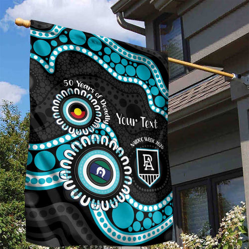 Port Adelaide NAIDOC 2026 Personalised Garden Flag 50 Years of Deadly Aboriginal Art